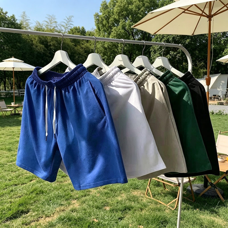 Klein Blue Casual Shorts, Breathable for Summer, Japanese Minimalist Style, ins Trendy Five-Point Sports Shorts, Versatile Style