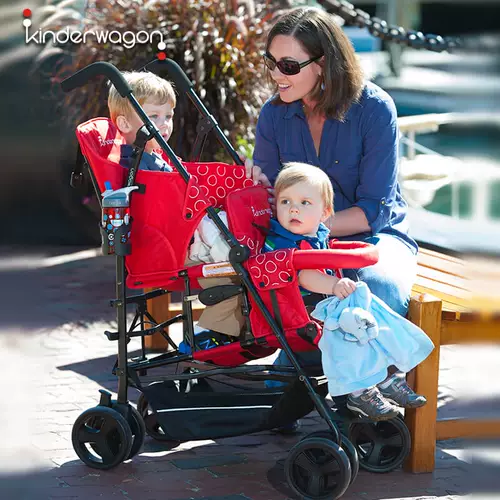 Детская прогулочная коляска для близнецов с сидением для двоих с зонтиком, США, дракон и феникс, можно сидеть и лежать