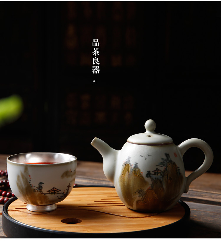 Your up hand - made little teapot slicing can raise jingdezhen checking ceramic cordless kung fu tea kettle