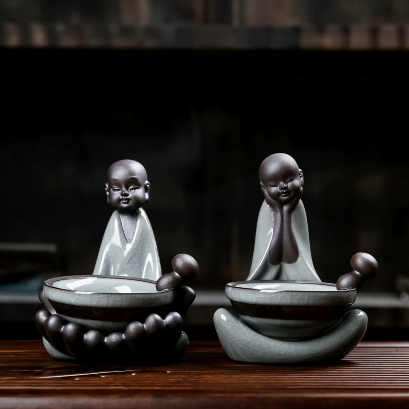 Zen tea sets tea accessories) frame filter creative tea strainer every coarse pottery tea filter tea strainer