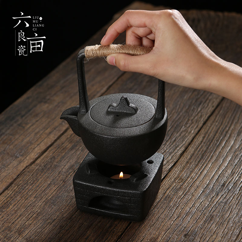 Japanese based coarse pottery restoring ancient ways of household heating base warm tea ware ceramic tea warmers teapot tea idea for insulation base