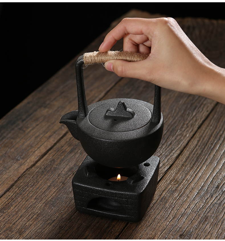 Japanese based coarse pottery restoring ancient ways of household heating base warm tea ware ceramic tea warmers teapot tea idea for insulation base