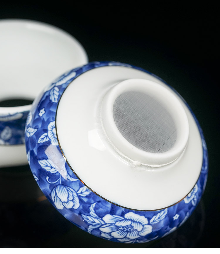 Blue and white porcelain tea set contracted Chinese tea taking of jingdezhen ceramic teapot teacup whole household kunfu tea