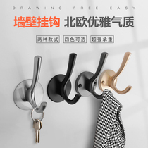  Punch-free hook strong viscose hanger hanging clothes hook wall hanging clothes hook Metal clothes hook hook clothing seamless nail