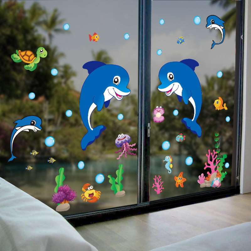Shop Glass Tile Shop Window Double Sided Waterproof no glue static glass sticker Home Ramen Self-adhesive Good remove sticker