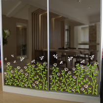 Mother and baby store clothing store kindergarten door window window flower double-sided waterproof self-dip glass paste sliding door decoration paste