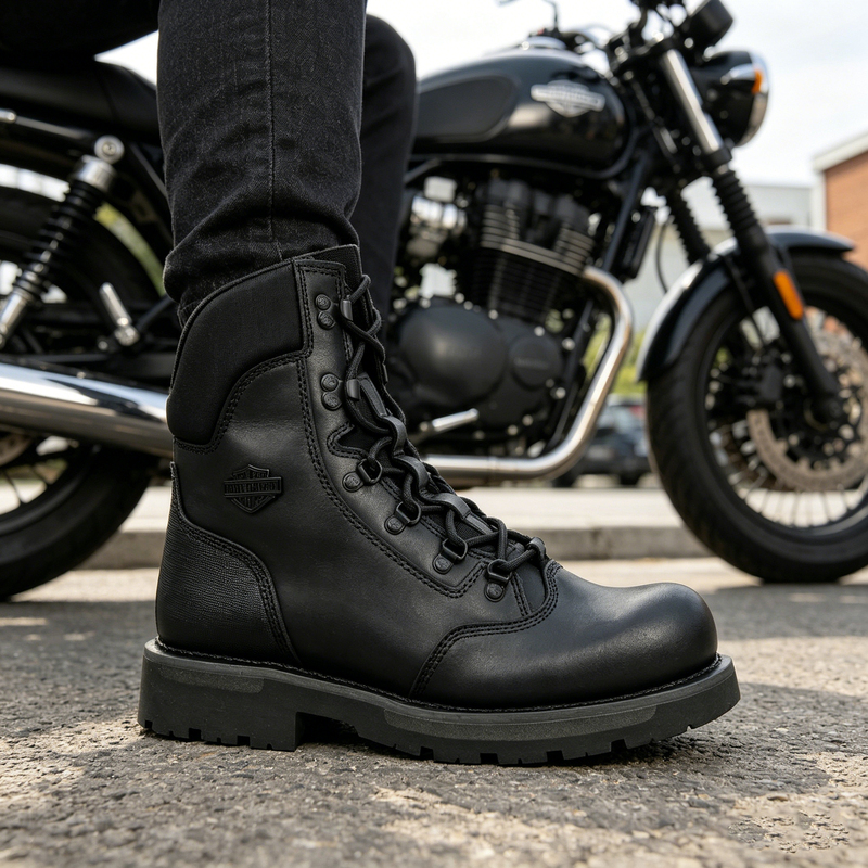 Foreign Trade American Retro Motorcycle Boots for Men, Goodyear Leather High-Top Casual Work Boots, Shock-Absorbing Motorcycle Riding Boots Foreign Trade American Retro Motorcycle Boots for Men, Goodyear Leather High-Top Casual Work Boots, Shock-Absorbing Motorcycle Riding Boots