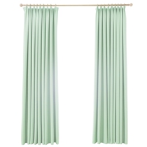 Curtain fabric hook type two bay window blackout curtain simple modern bedroom living room insulation shade cloth background play