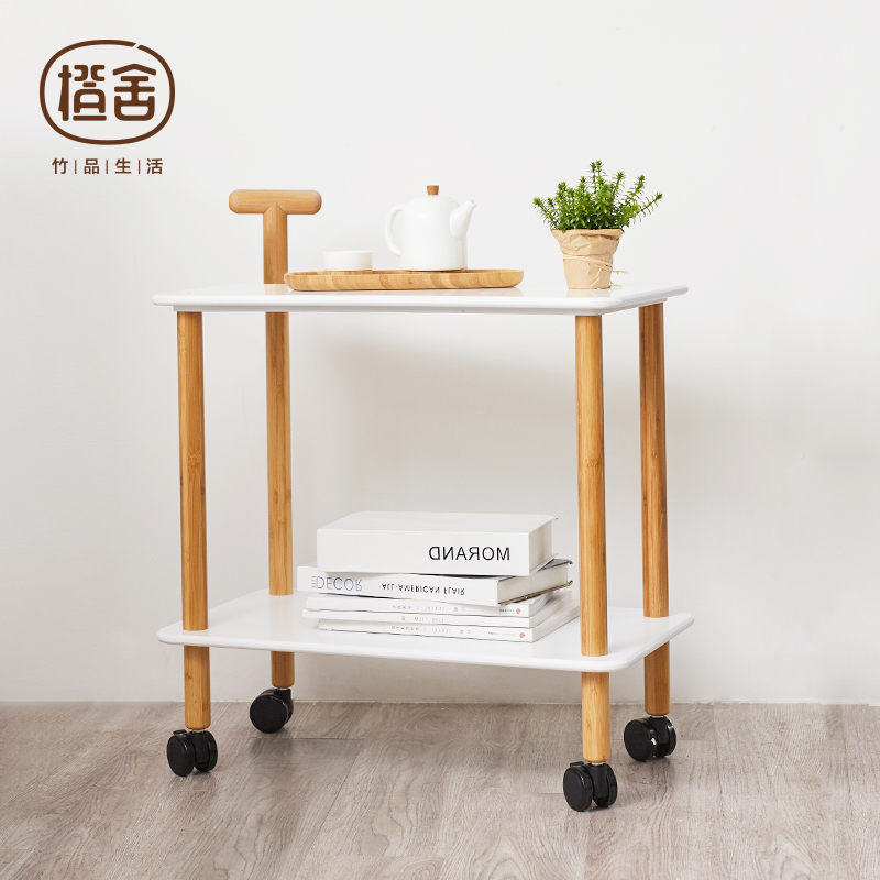 Orange House original Nordic coffee table simple side table living room small coffee table sofa corner table movable double-decker trolley