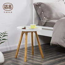 Orange house Nordic style simple small coffee table Round table Living room Bedroom multi-function bedside table Sofa side a few corners