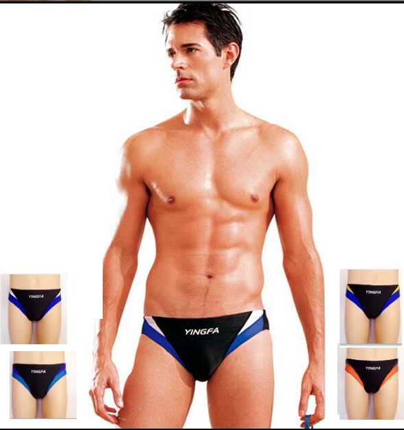 HUGHAN 9462 Bring water competition to train adult boy colored triangle swim pants
