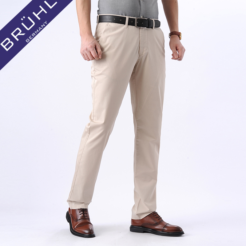 German Bruhl/Brunh Original Imported High-End Fabric Comfortable Style High-Waisted Casual Pants for Men Meyer