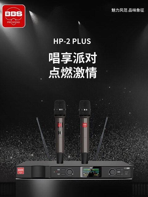 Bbs Hp2 Plus Professional Ktv Wireless Microphone One-To-Two Microphone Professional Microphone