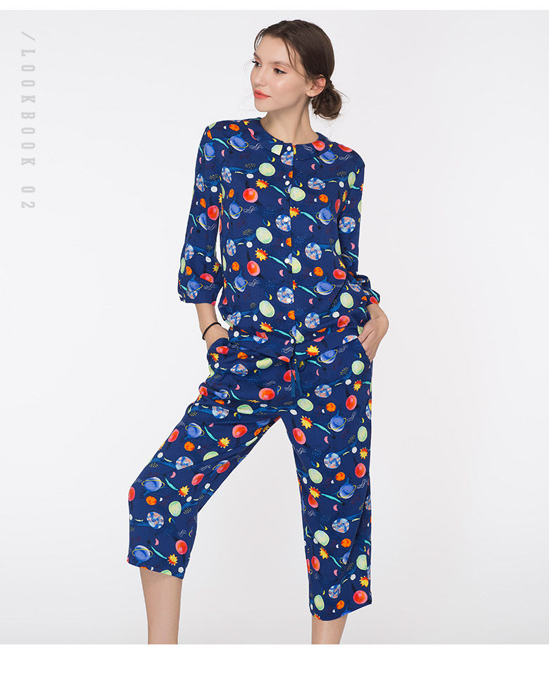 Pyjama pour femme en Viscose à manches - Ref 2992843 Image 11