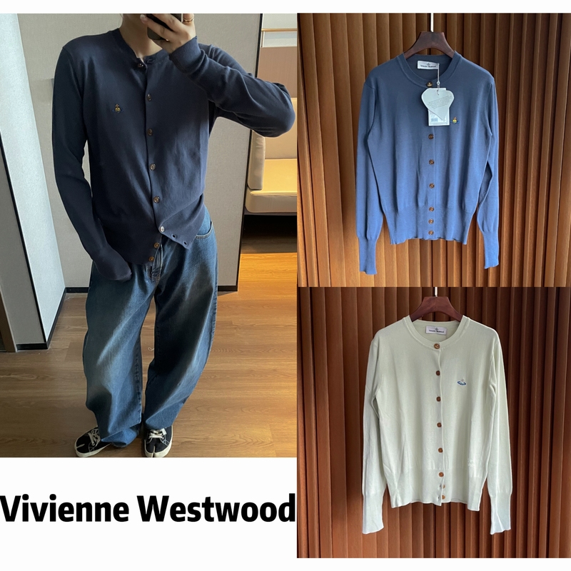Vivienne Westwood 25 Autumn/Winter Classic Saturn Logo Knit Cardigan