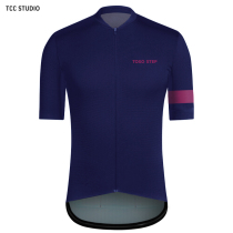 TOSO STEP Summer dark blue short-sleeved riding suit wet sweat sweat jacket road bicycle equipped with men and women