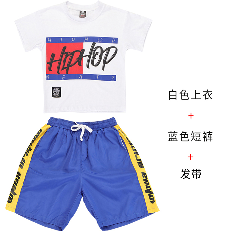 Hip-hop Hàn Quốc phiên bản đẹp trai loose-fitting hiphop trẻ em váy jazz trẻ em phù hợp với cậu bé hiphop hiphop thời trang.