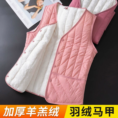 Зимний жилет с пухом, флисовая майка топ, плащ, пуховик, для среднего возраста, большой размер