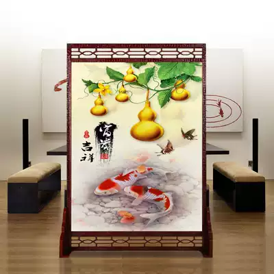 New Chinese style solid wood screen partition porch hotel office living room bedroom decoration cover custom hollow seat screen
