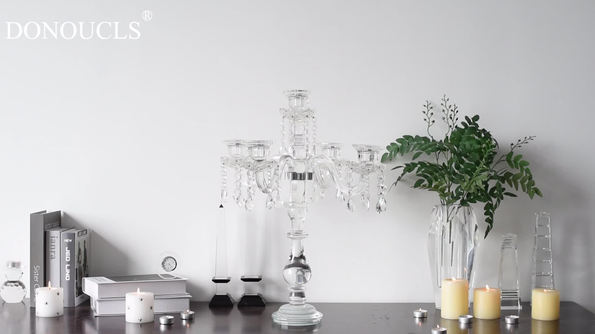 Vintage Crystal Crafts Luxury Multi Arms Crystal Candelabra Wedding