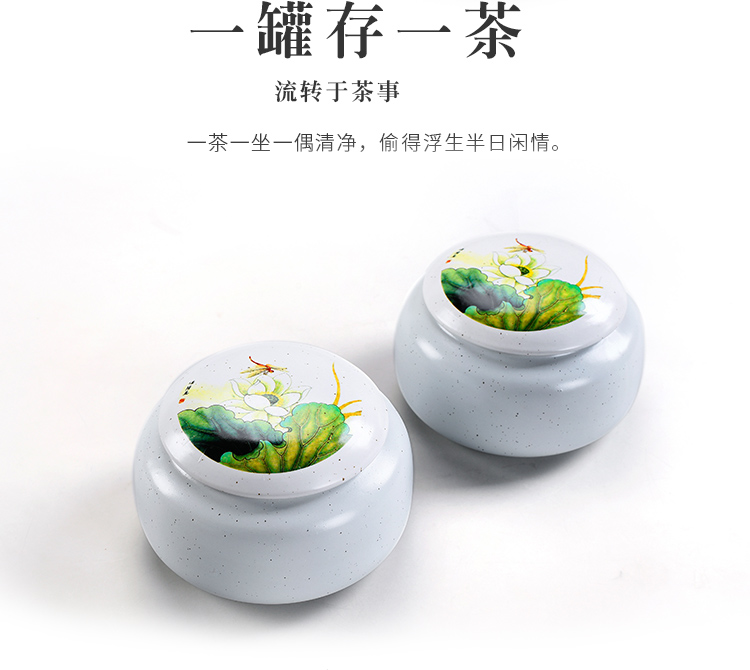 Tea packaging gift box empty box on the new gm in half jins of green Tea, red Tea pot of ceramic seal pot double tank