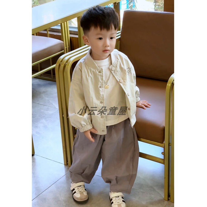 Boys' Korean Style Casual Jacket 2026 Spring and Autumn New Children's Trendy Versatile Baseball Jacket Top