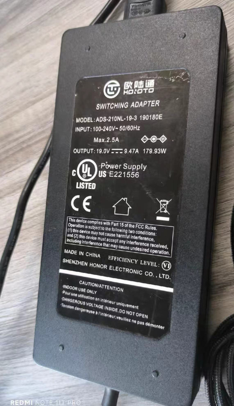Original Oulitong 19V9.47A Power Charger 180W 5.5*2.5 Interface Adapter