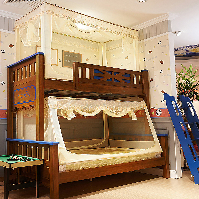 Children's primary and secondary bed nets up and down trapezoidal upper and lower bunk beds Double beds 1 5m 1 2 m beds Student Dormitory