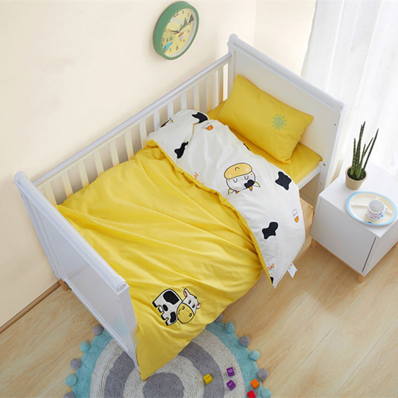 Kindergarten quilt three-piece cotton children nap special baby bedding bedding cotton six-piece set