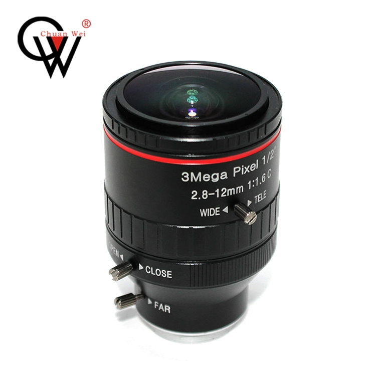 Ống kính công nghiệp 4-12mm200 triệu HD 1 2 C cổng thiết bị chiếu phụ kiện ống kính máy ảnh công nghiệp méo thấp - Phụ kiện máy chiếu màn chiếu di động