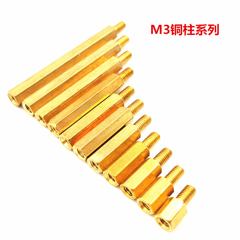 Hexagonal copper column with teeth copper column connection column separation column isolation column electronic connector special M3 series