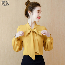  Spring fashion chiffon shirt womens spring 2021 new early spring western style shirt top high-end temperament