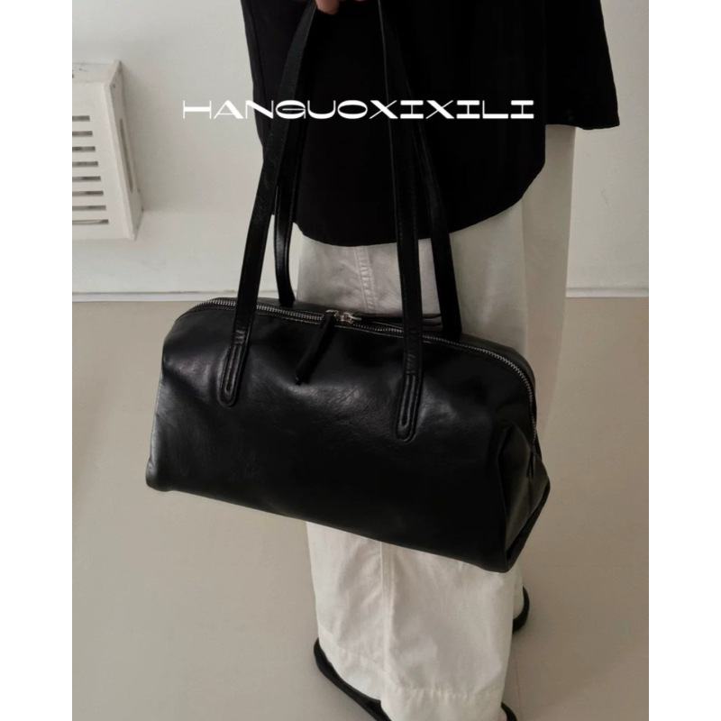 Korean Sicily Niche High-End Fashion Large-Capacity Golf Boston Handbag Underarm Bowling Bag Korean Sicily Niche High-End Fashion Large-Capacity Golf Boston Handbag Underarm Bowling Bag