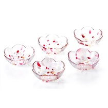 Japan Tsunaki Nitrine aderia flower shape small Bowl dessert dish ice cream bowl 5 groups