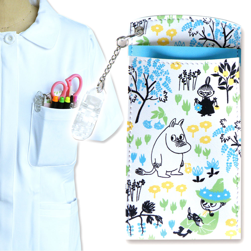 Japan Mmin Nordic Cartoon Style Nurse Pen Bag Chest Card With Chest Front Pocket