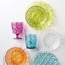 Japan KINTO multicoloured transparent plastic cutlery crystal colourful torchlight to entertain guests cup dishes
