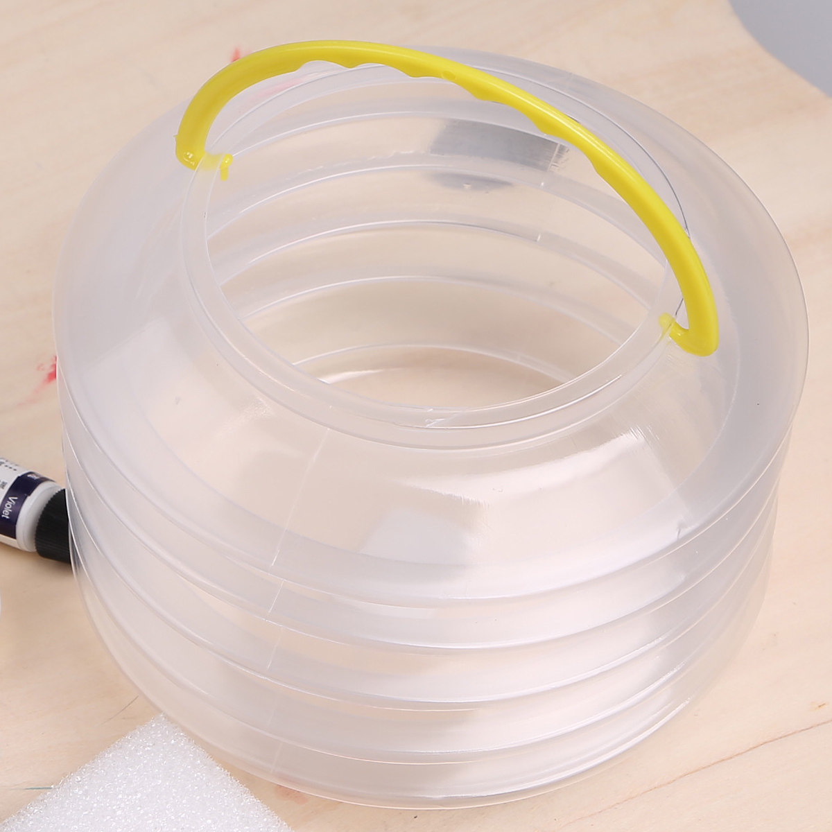 Rida transparent stretch telescopic folding bucket for convenient painting wash and pen wash paint bucket attached to sea cotton