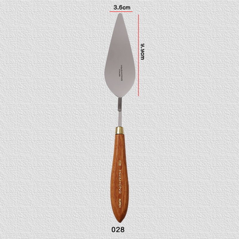 028the republic of korea Import Hwahong Hua Hong Oil painting knife major suit Gouache Blade Beginner stainless steel Oil Painting scraper Fine Arts No. 024 Single Oil Painting shovel 0105 skin texture Palette knife modelling shovel