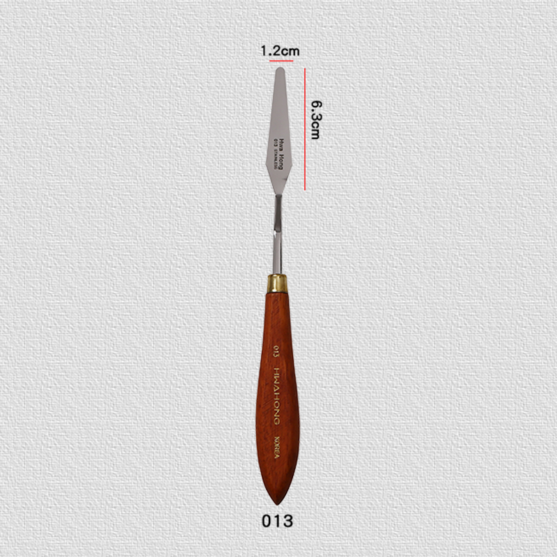 013the republic of korea Import Hwahong Hua Hong Oil painting knife major suit Gouache Blade Beginner stainless steel Oil Painting scraper Fine Arts No. 024 Single Oil Painting shovel 0105 skin texture Palette knife modelling shovel