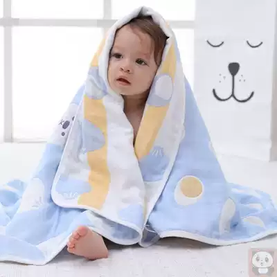 Newborn baby gauze bath towel 4 layers 6 layers super soft absorbent bath blanket Baby children's towel quilt spring and summer