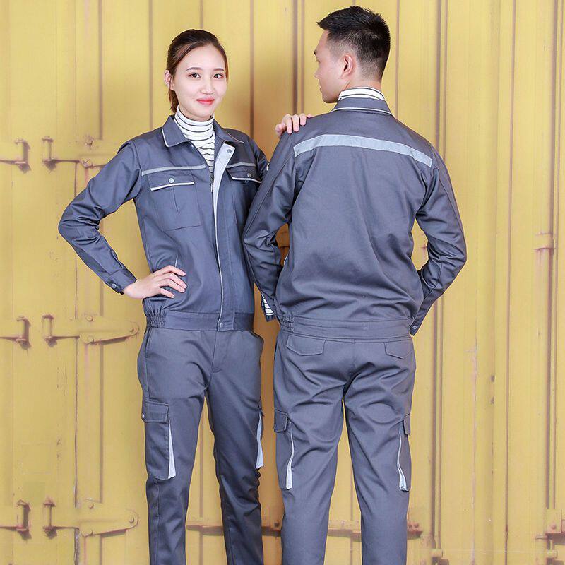 Long Sleeve Workwear Suit Men's Spring Fall Wear Resistant Reflective Strips Blouses Steam Repair Worksite Long Pants Custom Labor Conserved