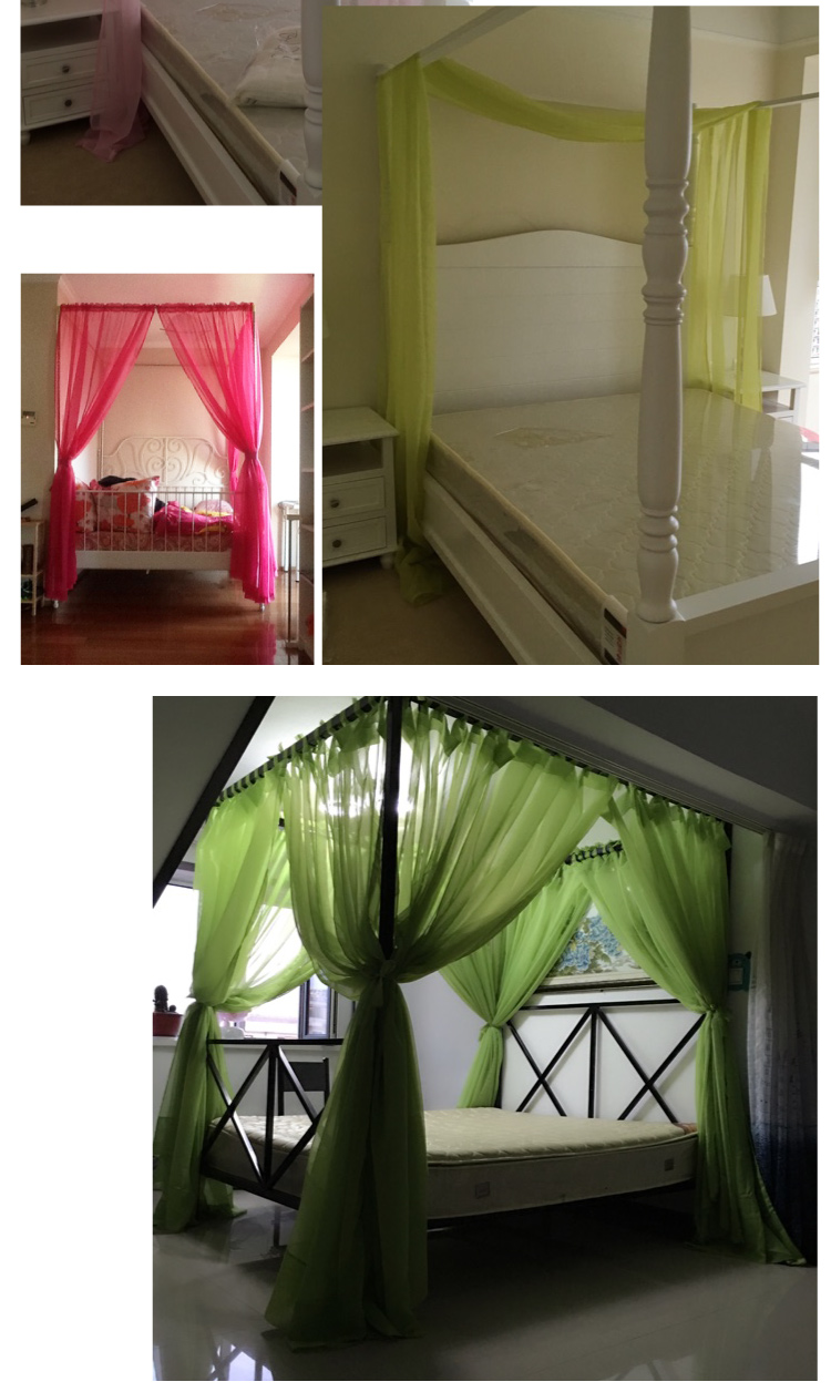 Đông Nam Á phong cách Mỹ- phong cách Trung Quốc chủ đề khách sạn trọ giường 幔 幔 bốn bài kệ công chúa tùy chỉnh đám cưới giường bức màn