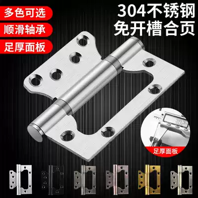 304 female hinge stainless steel 4 inch 2 5 slotted wooden door hinge bearing thickened Black 5 inch 3 0 bronze
