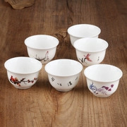 Bone china hầm rượu nhỏ hai hai ấm rượu phù hợp với nhỏ rượu vang trắng thủy tinh gốm Trung Quốc rượu vang rượu vang vàng ly một ly - Rượu vang