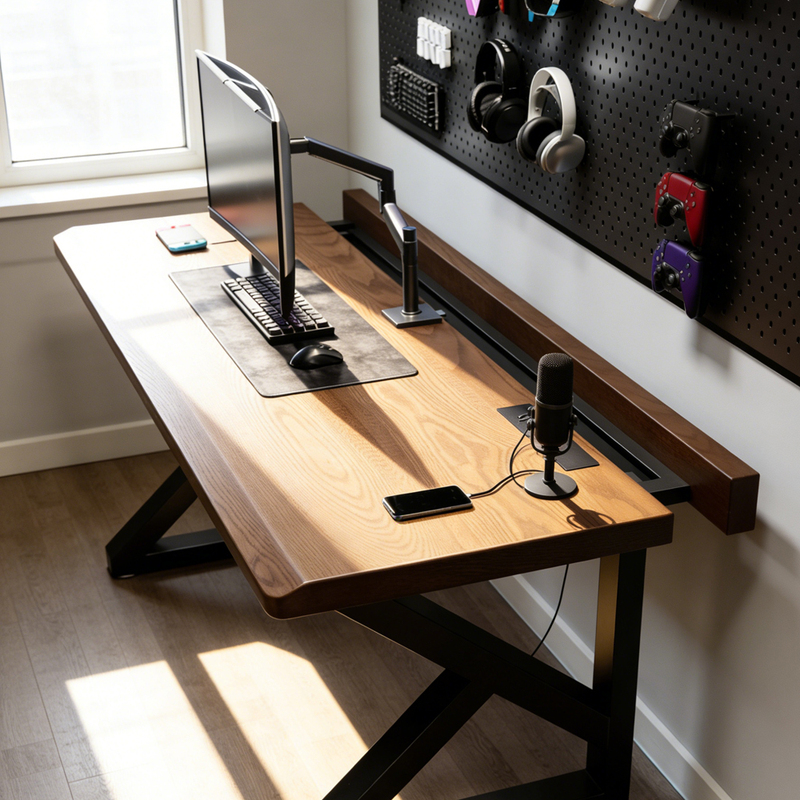 Segmented Computer Desktop Table, Home E-Sports Gaming Table, Bedroom Trendy Table, Writing Desk, Office Desk, Workbench Segmented Computer Desktop Table, Home E-Sports Gaming Table, Bedroom Trendy Table, Writing Desk, Office Desk, Workbench