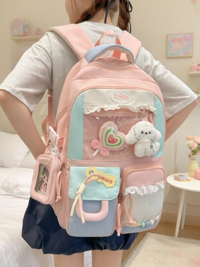Pain bag schoolbag for primary school students, black, high-looking, 2025 new style, stain-resistant and waterproof, for junior high school students, small cards can be placed