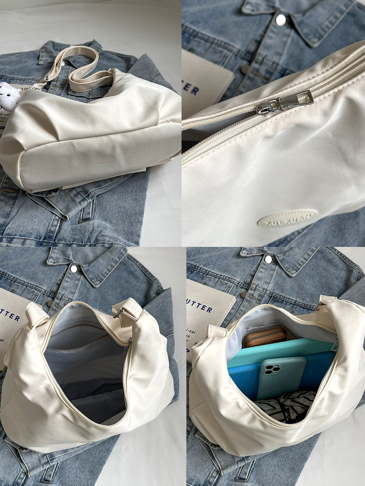 Large-Capacity Cloud Bag for Women, White Versatile Bag, 2025 New Tote Crossbody Commuter Bag, Women's Fabric Bag