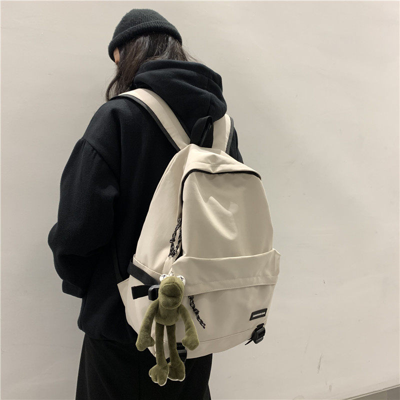 Lousseau Sports Wind Double Shoulder Bag Ultra Fire Tooling Port Wind Minima Pure Color 100 Hitch Campus Student Light Double Shoulder Bag