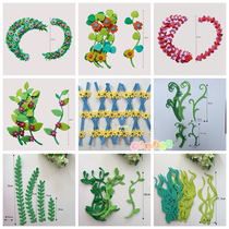 Foam wicker display area Lace frame strip Primary school kindergarten wall ring Creative border decoration theme wall material