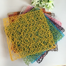 Kindergarten classroom wall hanging material supplies Festival indoor corridor decoration hanging curtain paper rope square pendant